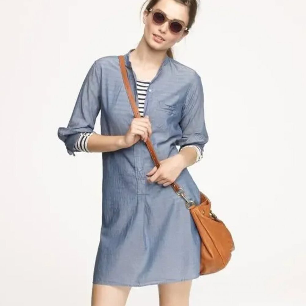 Nili Lotan Chambray Tunic Beach Dress Size Small